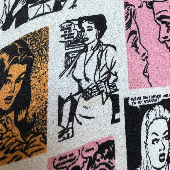 Reformation Lilah Comic Print Dress size Large - Picture 10 of 14